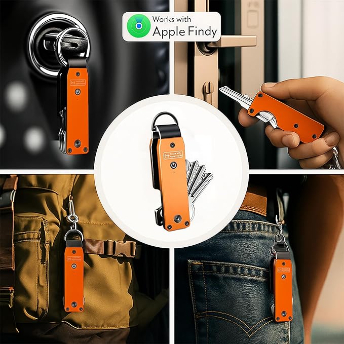 Richboyz Air Keychain for Outdoor Enthusiasts: Lightweight Aluminum GPS Tracker Key Holder for Men & Women