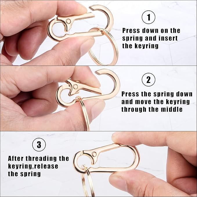 Wikavanli Metal Keychains Keyring Key Chain Ring Clip Holder Organizer for Home Car Keys Key Finder Women Men