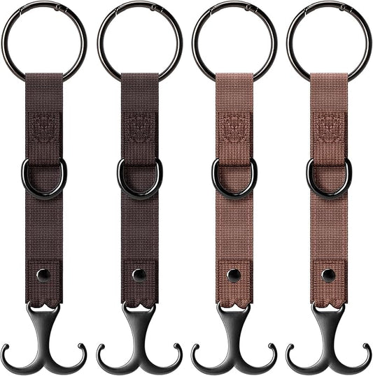 IronSeals 4 Pack Headrest Hooks for Car Seat, Heavy Duty Metal Utility Seat Hooks for Car Seat Organizer, Car Clips for Hanging Bag, Purse