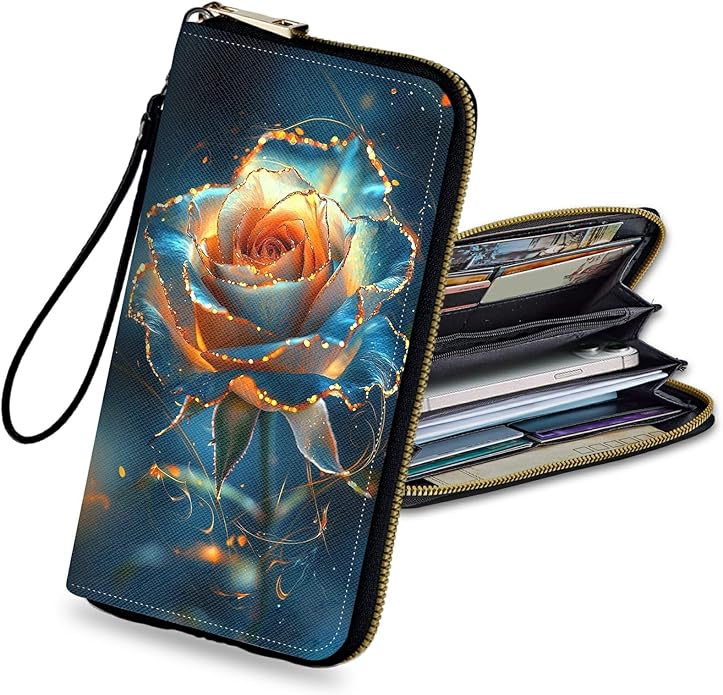 Wristlet Wallet for Women, RFID Blocking Phone Wallet, Large Capacity Zip Around Clutch, Fits iPhone 15 Pro Max, Travel Organizer Purse