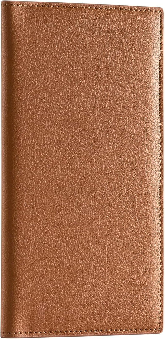 CoBak Premium Leather Checkbook Cover - RFID Blocking, Classic Design, Slim & Durable - Perfect for Personal & Business Checks