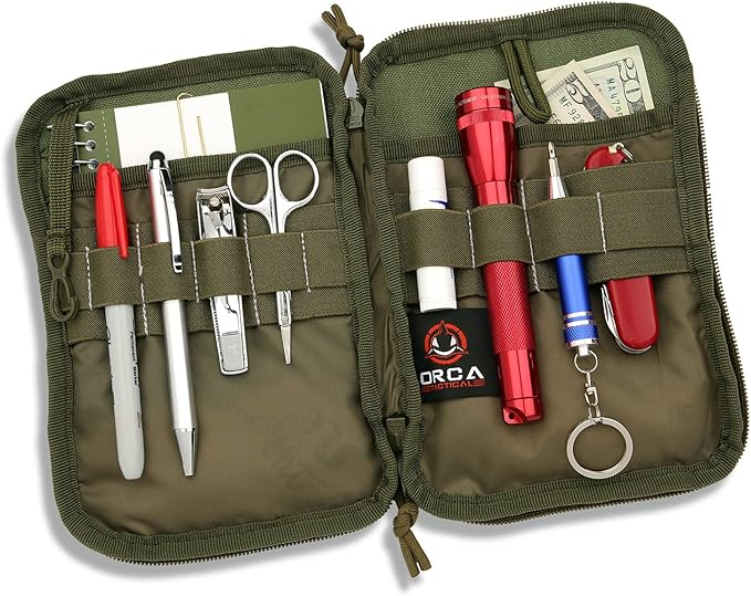 ORCA TACTICAL MOLLE EDC Utility Pouch, Compact Gadget Organizer, Tool & Tech Pouch for Travel, Small Bag, Pocket Notebook, Men’s Accessories