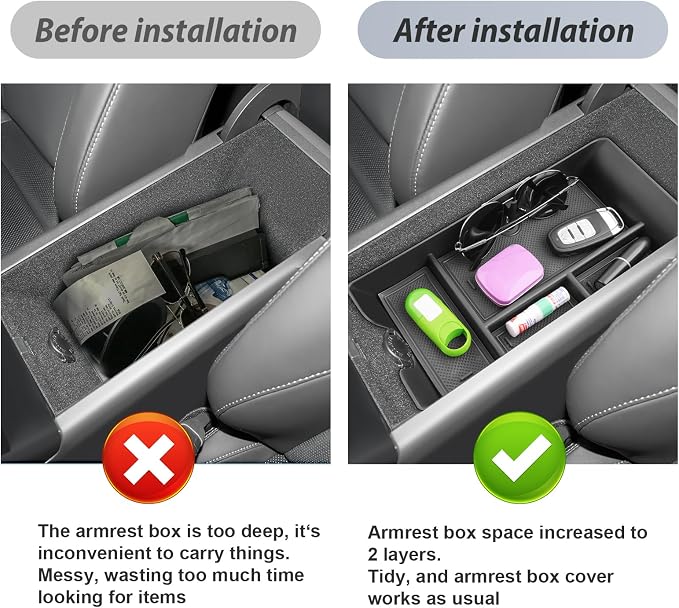 SKTU 2Pcs 2025 2026 Camry Center Console Organizer for 2025 2026 Toyota Camry (LE/SE/Nightshade/XLE/XSE) Cup Holder & Console Tray Toyota Camry 2025 2026 Accessories Durable Cup Pad Tray