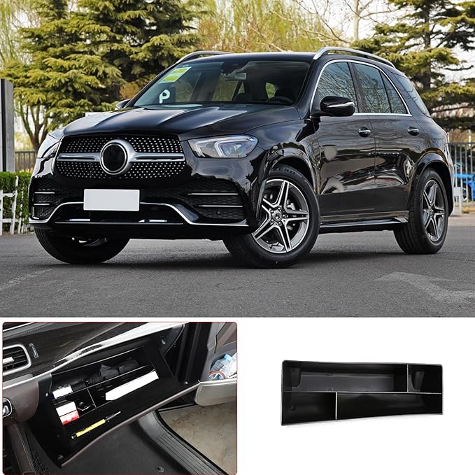 Glove Box Organizer Compatible with Mercedes-Benz GLE 350 40 53 63 W167 C167 GLS 450 63 X167 2020-2024 Center Console Glove Box Insert Box Storage Organizer Tray