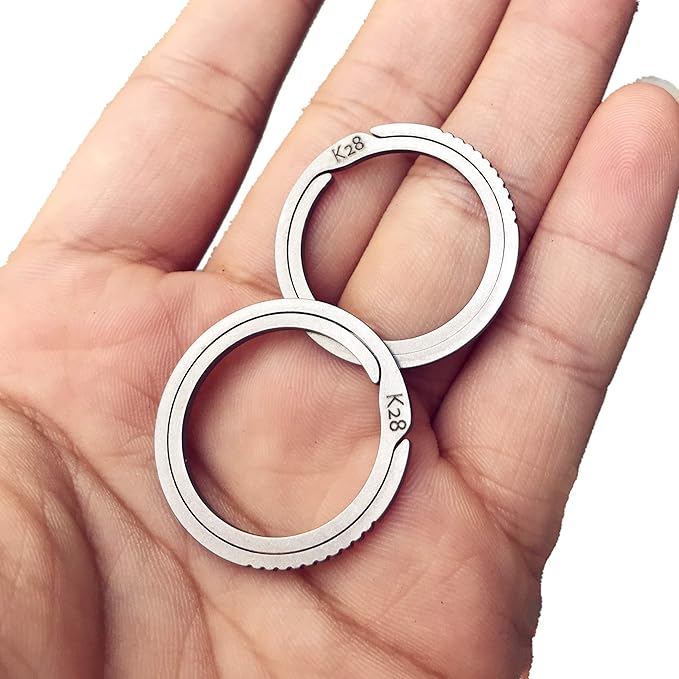 BANG TI Titanium Quick Release Side Pushing Key Rings Labor Saving Bulk Kit