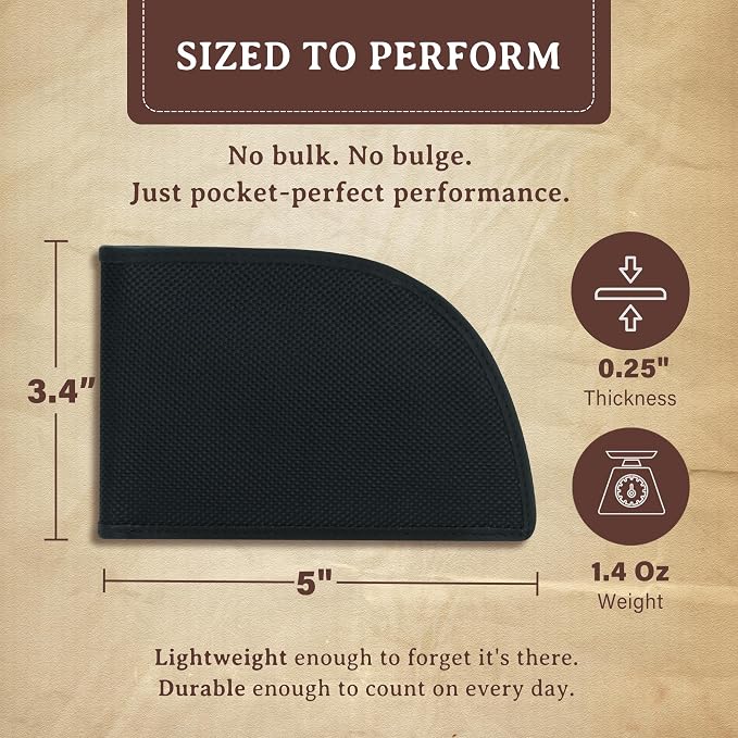 ROGUE WALLET Genuine Leather Interior - Outer Ballistic Nylon Wallets for Men - RFID Protected Front-Pocket Wallet w/ 3 Card Slots, Plastic ID Slot - Gift for Men (Black)