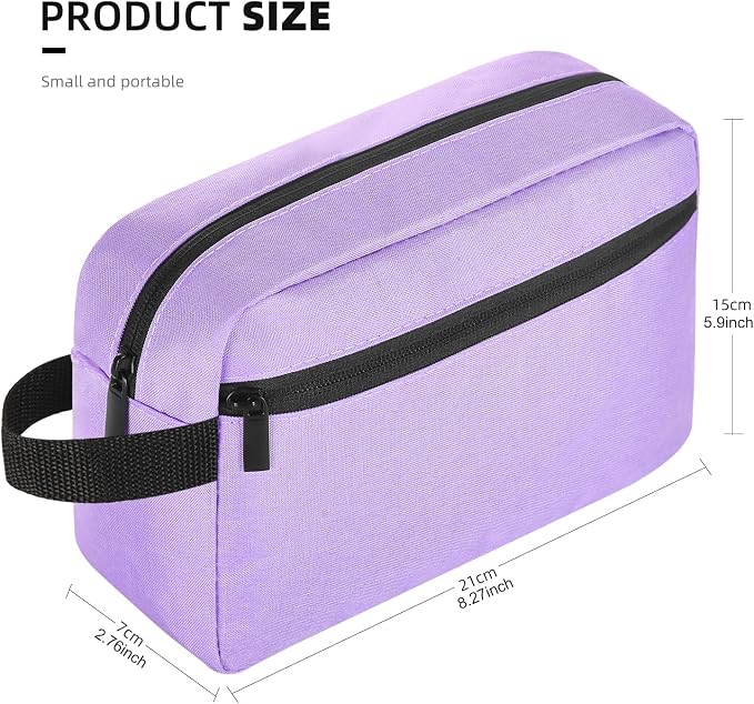 Icramsy Travel Toiletry bag Toiletry bag for women men Hanging Cosmetic bag Travel accessories for Women Men (Purple)