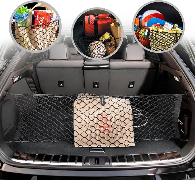 Envelope Style Automotive Elastic Trunk Mesh Cargo Net for Lexus RX RX350 2023-2026 - Premium Trunk Organizer and Storage - Luggage Net for Crossover- Best Car Organizer for Lexus RX