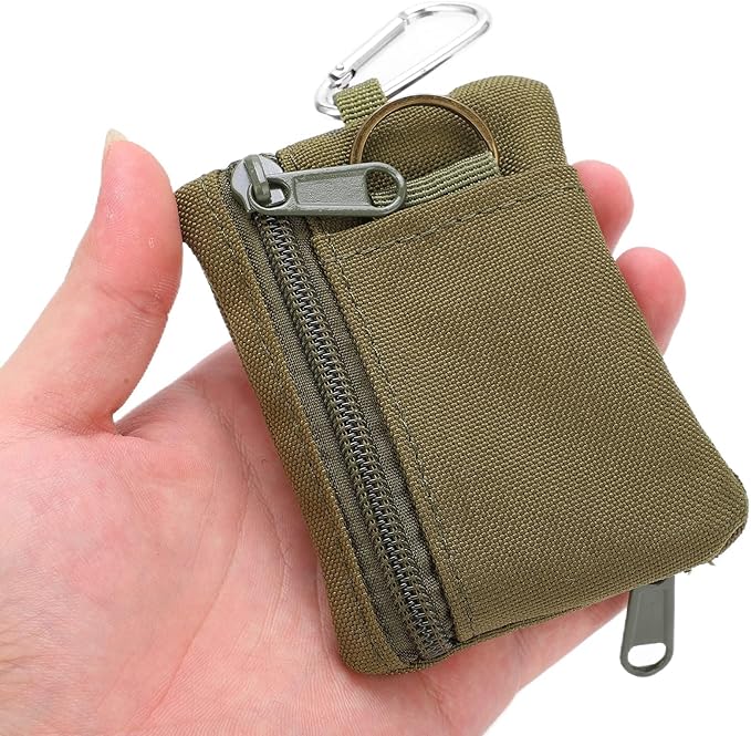 HERCHR Mini Size EDC Utility Pouch Bags First Aid Pouch Organizer Storage Pouch Waist Pack with Carabiner