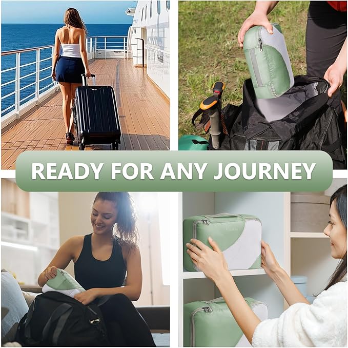 8 Set Packing Cubes for Travel, Gifts for Women Mom,Anti-Tearing Suitcase Organizer,OlarHike Vacation Essentials & Accessories for Cruise Ship