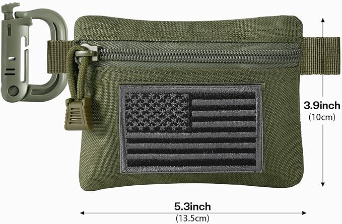 FRTKK 2 Pack Tactical Compact EDC Pouches Military Molle Utility Pouch Accessories Organizer Pouch Coin Purse Keychain Pocket Credit Card Holder Waist Pack