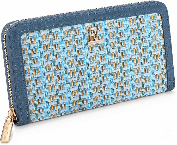 Clutch Wallet For Women, Leather RFID Blocking Wallet Women Large Capacity Credit Card Holder, Womens Billfolds and Wallets Gifts for Women Birthday, Ladies Wallet with Phone Holder, Zip Around