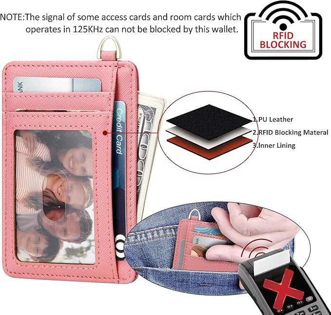 GEEAD Slim Minimalist Front Pocket RFID Blocking Card Holder Wallets for Men & Women