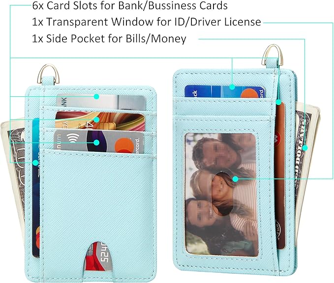 GEEAD Slim Minimalist Front Pocket RFID Blocking Card Holder Wallets for Men & Women