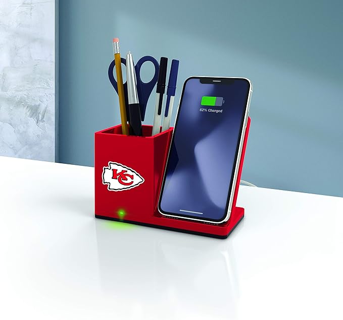 SOAR NFL Unisex Wireless Charging Stand and Desktop Organizer