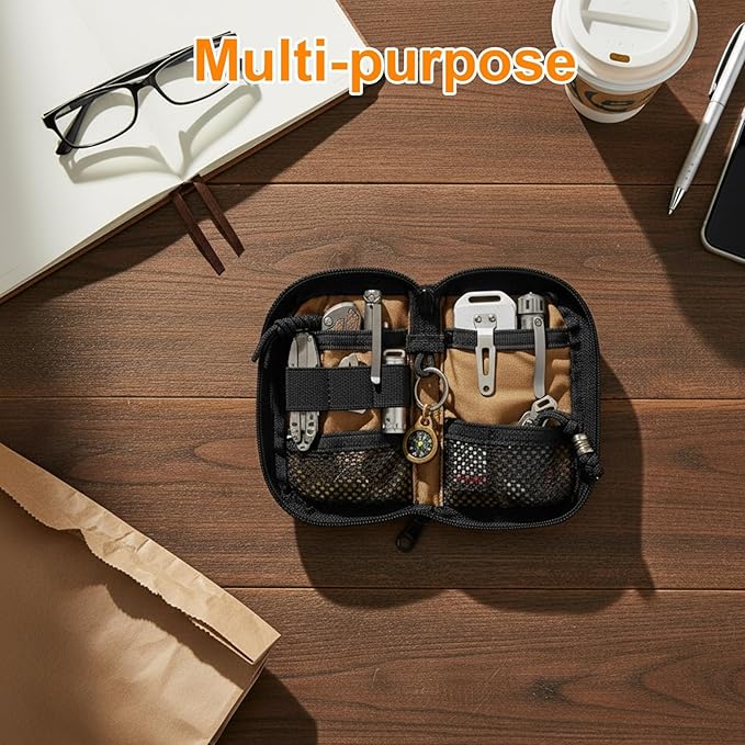 Mini EDC Pouch, Small Tactical EDC Molle Belt Pouch for Men, Portable Military Carry Accessory for Phone, Tools, and Essentials