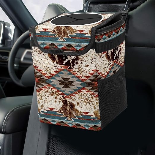Car Trash Can with Lid Collapsible Reusable Waterproof Car Garage Bag,Automotive Garbage Can
