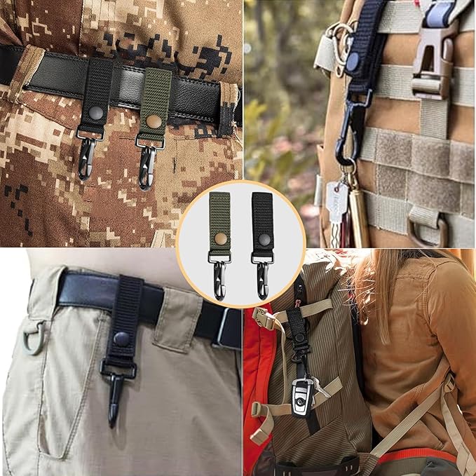 Heavy Duty Belt Keeper Clip, Strong Metal Police Key Chain Clip for Law Enforcement Police Belt Accessories