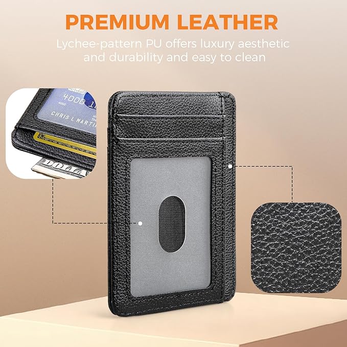 Leather Bat Wallet for Men and Women Personalized Wallet,Design with Cut-out Face,Slim Pocket Bat ID Wallet for Quick Access,Multiple Card Slots and Cash Compartments, the Best Gift for Holiday