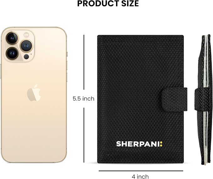 Sherpani Vienna, RFID Blocking Passport Holder, Travel Passport Cover Wallet, Travel Documents Organizer Protector, Travel Gift (Carbon)