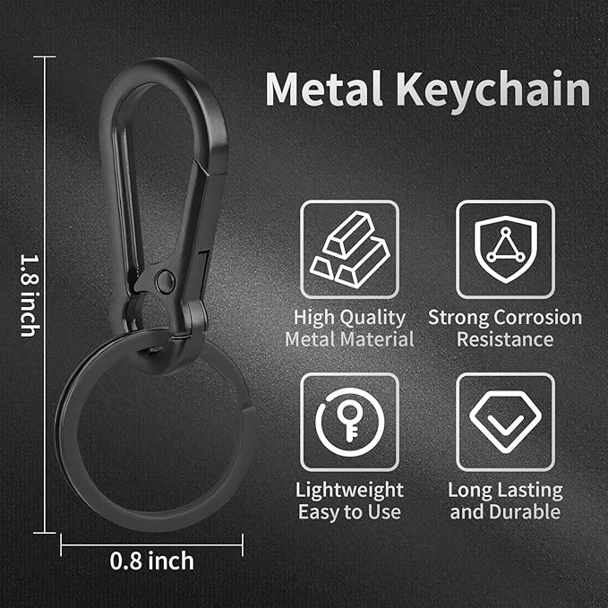 4Pcs Key Organizer Key Chain, Metal Carabiner Keychain for Car Keys, Durable Keyring Holder Keychain Clip for Men Women