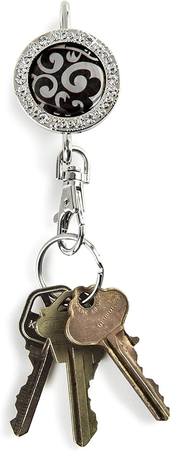Women’s Bag Charm Key Finder, Car Keychain Hook, Cute Purse Organizer & Tote Bag Accessories, Gifts for Mom - Bling