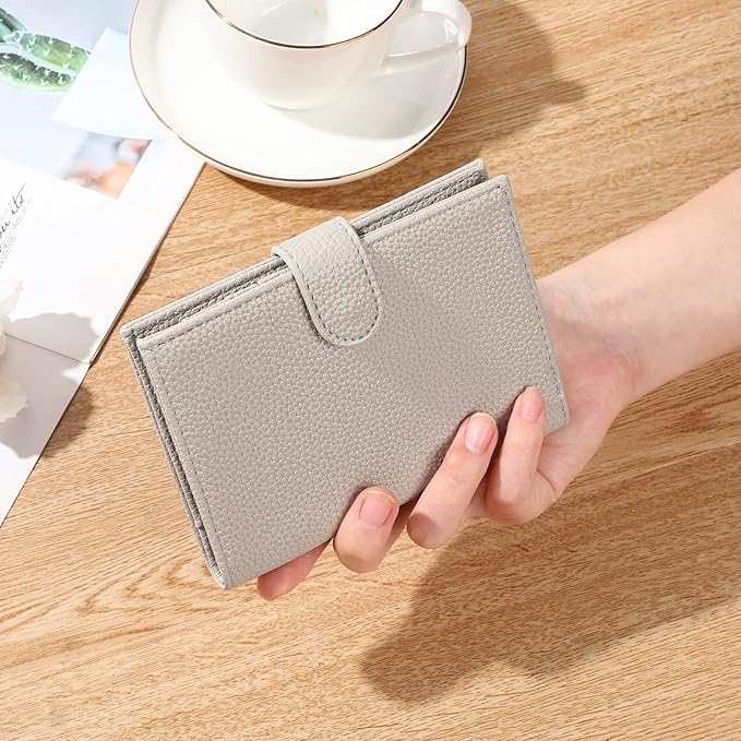 Passport Holder Wallet for Women,RFID Blocking Zippered Coins Pocket and Cash Slot Slim Compact Travel Wallet Passport Cover Case