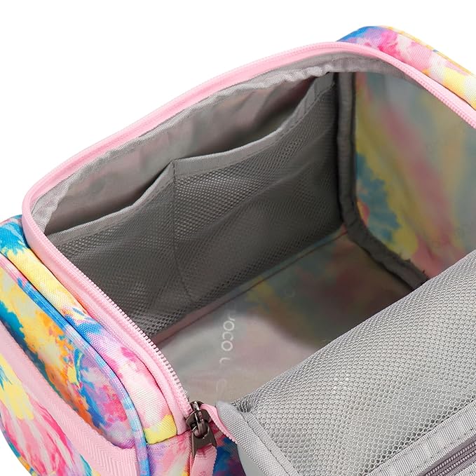 Choco Mocha Kids Toiletry Bag for Girls, Travel Hanging Waterproof Cute Toiletry Bag for Teens Girls Christmas Gifts, Tie Dye, Colorful
