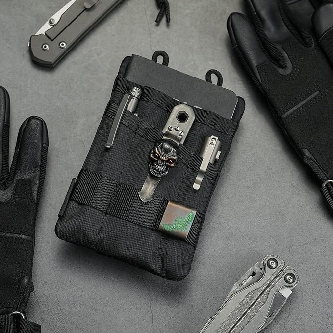 VIPERADE VE1 Pocket Organizer, EDC Pouch for Men, EDC Organizer Storage EDC Gears, Multitool Pocket Pouch Hold Your Flashlight/Pocket Knife, Pen, Notebook