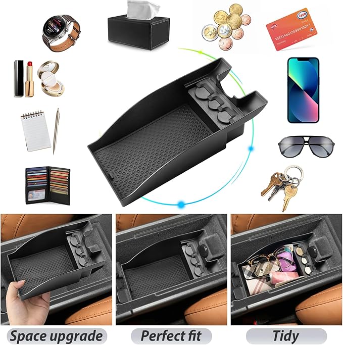 SKTU Compatible with 2023 2024 2025 Cadillac XT4 Center Console Organizer for 2020 2021 2022 2023 2024 2025 Cadillac XT4 Accessories Insert ABS Materials Tray 2024 2025 XT4 Armrest Storage Box
