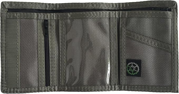 Nylon Trifold Wallet with Coin Pocket (Grey Ballistic)