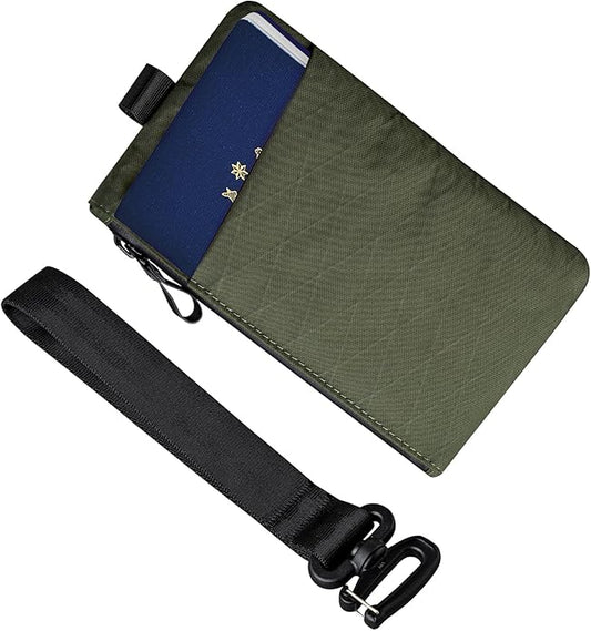 ALPAKA Zip Clutch, Zipper Wallet and EDC Carrier - RFID Blocking Material Passport Wallet- 3 External Slots for EDC Gear