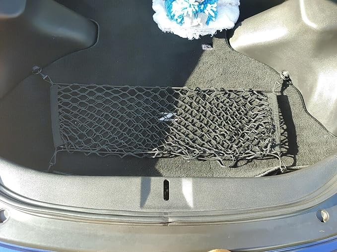 Trunk Organizer Cargo Net for Nissan 370Z 2009-2021 - Floor Style Cargo Net for Coupe - Premium Mesh Elastic Car Trunk Organizer Vehicle Carrier Storage - Compatible with Nissan 370Z