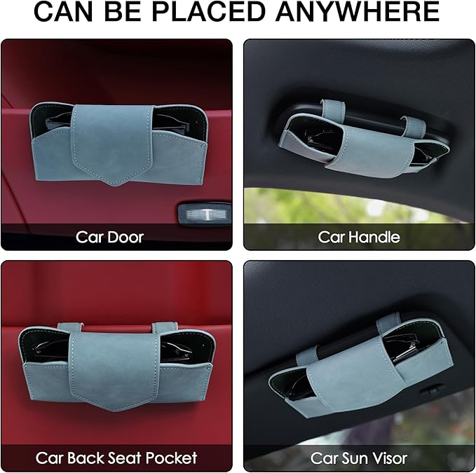 COOLYOUTH Sunglass Holder for Car Visor Car Sunglass Holder Glasses Holder with Clip Car Accessories for Women Men