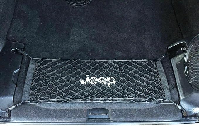Rear Trunk Organizer Cargo Net for Jeep Wrangler 2007-2025 – Floor Style Cargo Net for SUV – Premium Mesh Car Trunk Organizer Vehicle Carrier Storag – Compatible with Wrangler
