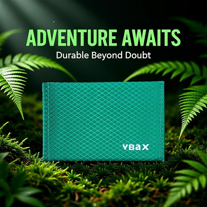 Minimalist RFID Blocking Slim Wallet for Men – Waterproof Microfiber Front Pocket Bifold Card Holder – Holds 10 Cards & Cash, Aurora Green Edition