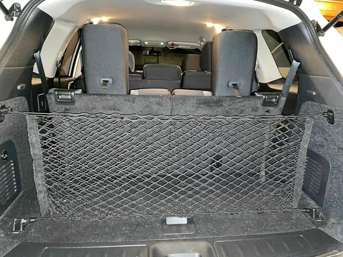 Trunk Organizer Cargo Net for Nissan Pathfinder 2013-2023–Envelope Style Cargo Net for SUV-Premium Mesh Car Trunk Organizer Vehicle Carrier Storage–Compatible with Nissan Pathfinder