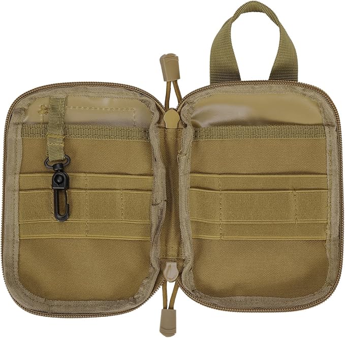 IronSeals Tactical Molle EDC Pouch Utility Tool Pouch Compact Pocket Organizer Pouch with US Flag Patch