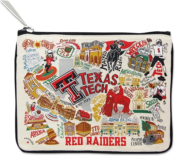 catstudio Texas Tech University Collegiate Zipper Pouch Purse | Holds Your Phone, Coins, Pencils, Makeup, Dog Treats, & Tech Tools