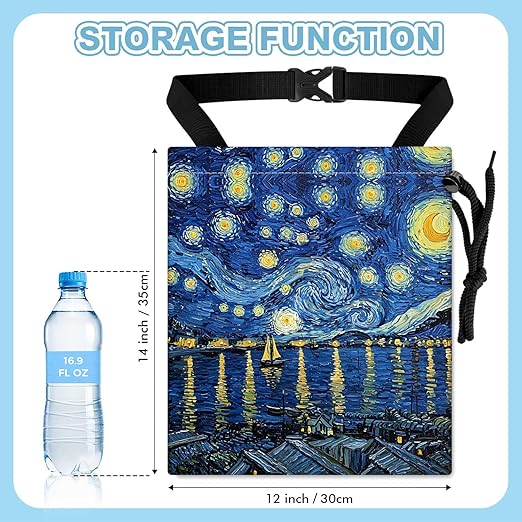 Abstract Starry Sky Sea Car Trash Bag - Waterproof Car Trash Bag Hanging Leakproof Car Garbage Bag - Washable Reusable Trash Bag For Car Interior Hanging Organizer Storage Vehicle Travelling Camping