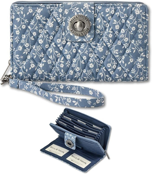 Bella Taylor Cash System Wallet for Envelope Budgeting - RFID Protected - Cash Stuffing Wallet with Detachable Wristlet