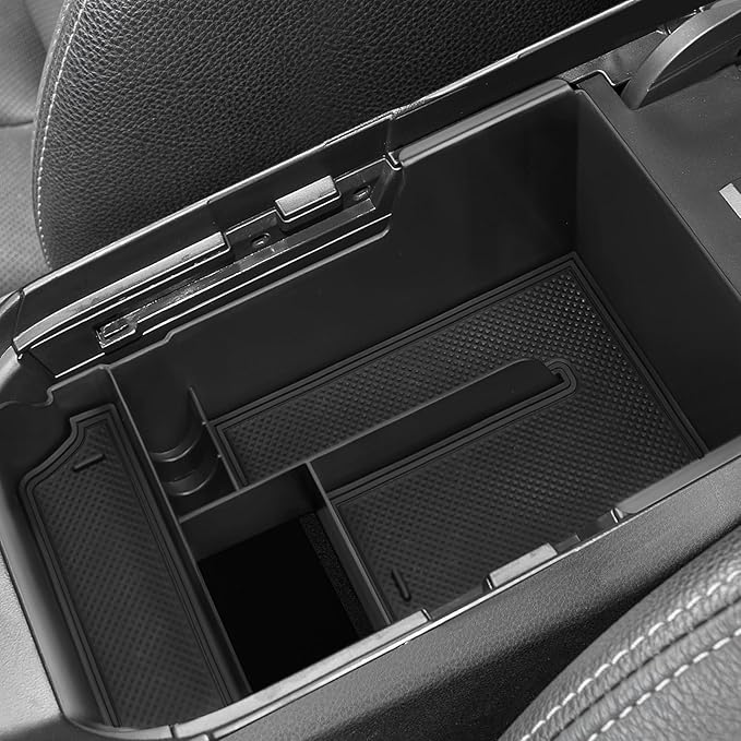 Center Console Organizer Tray Compatible with Mazda 2020-2026 CX-30 CX30 Accessories Armrest Storage Box ABS Console Insert Tray Container (Black Mat)