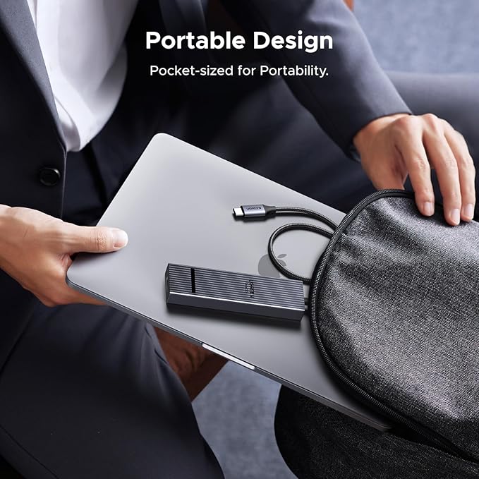 UGREEN Revodok Pro 6 in 1 USB-C Hub to DisplayPort 4K 60Hz, 100W Power Delivery 10Gbps USB-A and USB-C 3.2 for MacBook Pro/Air, iPad Pro, Thinkpad, Rog Ally and More.