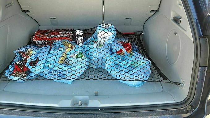 Rear Trunk Organizer Cargo Net for Acura RDX 2007–2025 – Floor Style Cargo Net for SUV – Premium Mesh Elastic Car Trunk Organizer Vehicle Carrier Storage – Compatible with Acura RDX