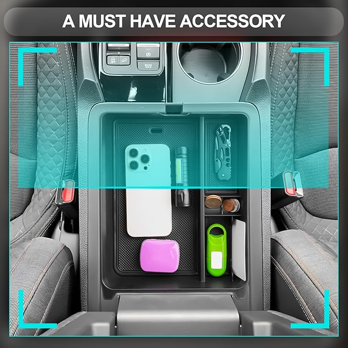 CDEFG Center Console Organizer for 2026 Honda Passport (RTL/TrailSport Elite/TrailSport) Accessories, 2026 Honda Passport Middle Console Organizer Armrest Storage Box