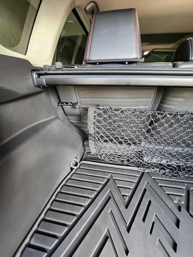 Rear Trunk Seats Organizer Cargo Net for Toyota RAV4 2019-2025 – Envelope Style Cargo Net for SUV–Premium Mesh Elastic Car Trunk Organizer Vehicle Carrier Storage–Compatible with RAV4
