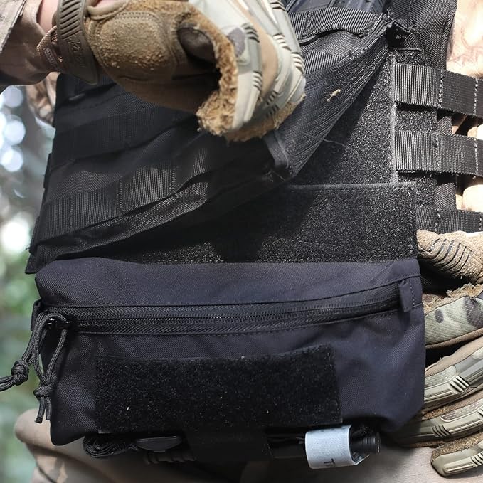 WYNEX Tactical Dump Drop Pouch, Dangler Pouch Utility Tool Pack Sub Abdominal Carrying Bag EDC Pocket Organizer Accessories for Plate Carrier Chest Rig
