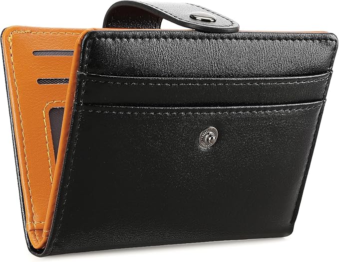 FALAN MULE Wallet for Men Leather RFID Blocking Bifold Credit Card Holder with ID Window
