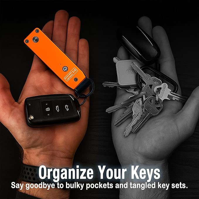 Richboyz Air Keychain for Outdoor Enthusiasts: Lightweight Aluminum GPS Tracker Key Holder for Men & Women