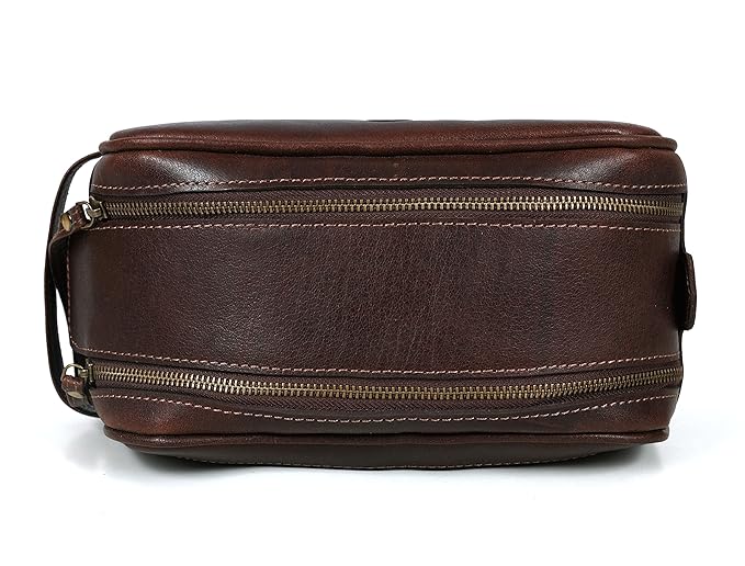 Leather Toiletry Travel Pouch Leather Waterproof Dopp Kit By Aaron Leather Goods